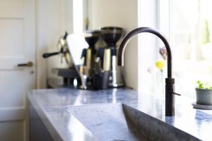 Messing quooker round Patina