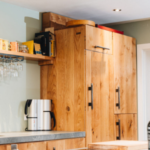 houtdoor keuken hout beton kokbeton grote keuken