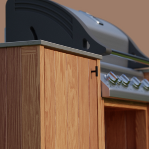 houtdoor keuken hout beton kokbeton luxe buitenkeuken